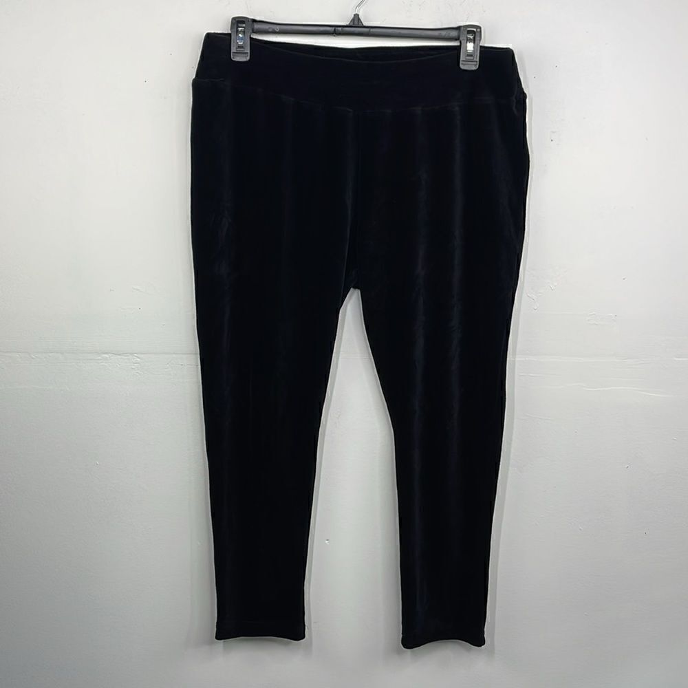 Soft Surroundings Super Sleek Leggings Petite XL Black Ponte Pull On